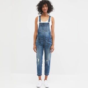 Maternity denim overalls